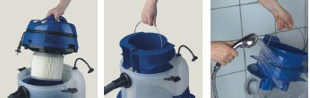 Manipulace s vodní nádobou u vysavače Aquafilter 2000