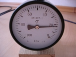 Vakuometr pro měření podtlaku vysavače